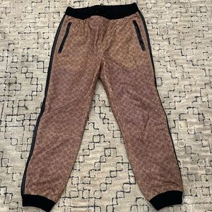 Unisex Coach Leather Joggers